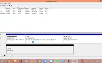 how to allocate the unallocated space in disk space