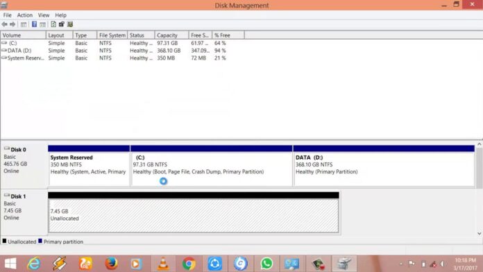 how to allocate the unallocated space in disk space