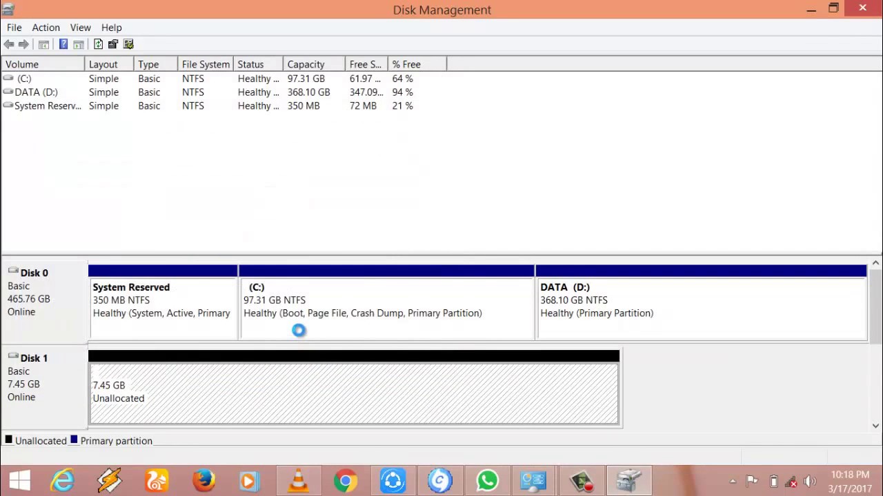 unallocated space on usb unallocated space on usb